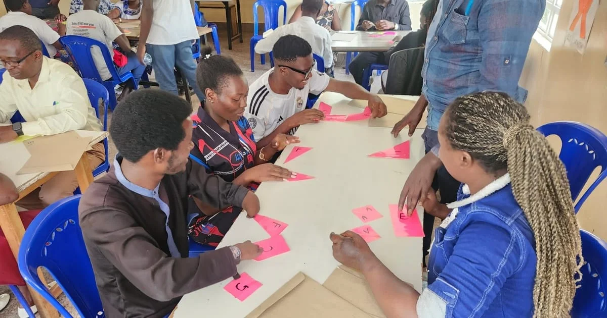Participants during HROC training