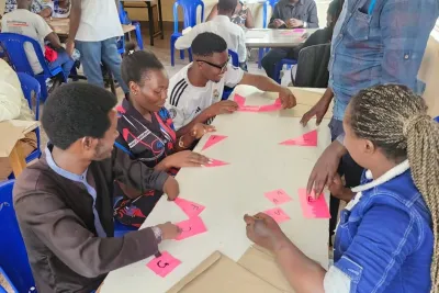 Participants during HROC training